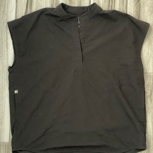 FIGS Rafaela Oversized Scrub Top Black